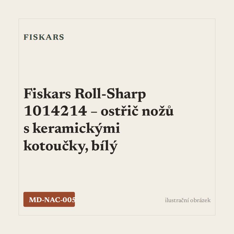 Fiskars Roll-Sharp 1014214 – ostřič nožů s keramickými kotoučky, bílý