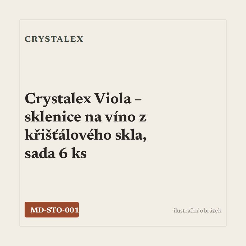 Crystalex Viola – sklenice na víno z křišťálového skla, sada 6 ks