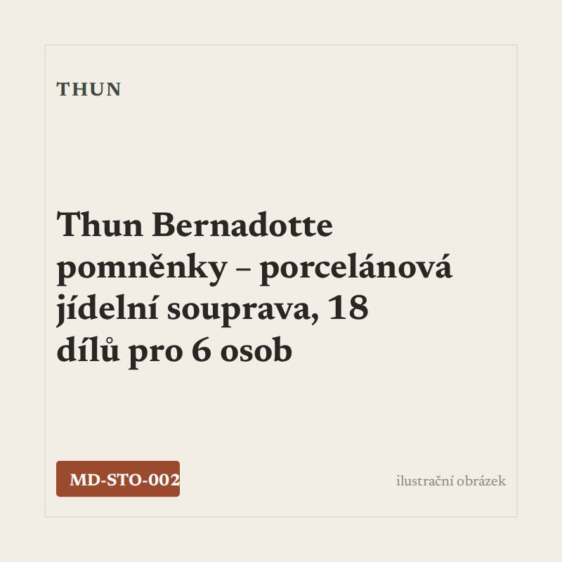 Thun Bernadotte pomněnky – porcelánová jídelní souprava, 18 dílů pro 6 osob
