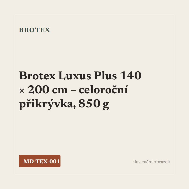 Brotex Luxus Plus 140 × 200 cm – celoroční přikrývka, 850 g