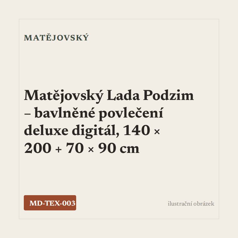 Matějovský Lada Podzim – bavlněné povlečení deluxe digitál, 140 × 200 + 70 × 90 cm