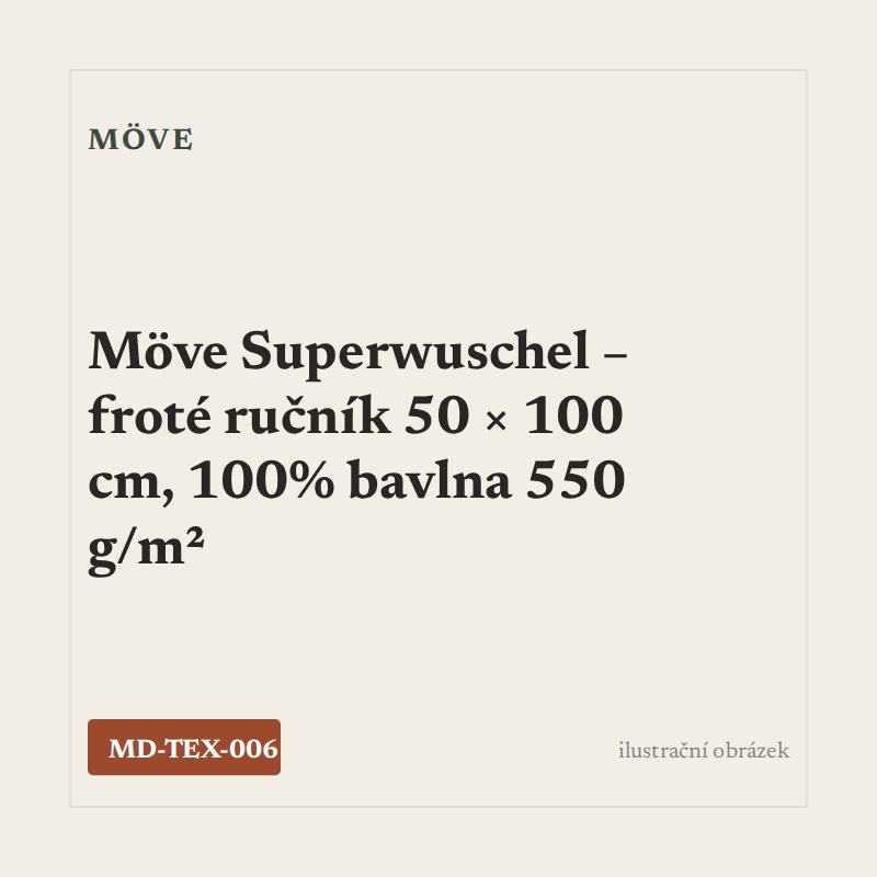 Möve Superwuschel – froté ručník 50 × 100 cm, 100% bavlna 550 g/m²