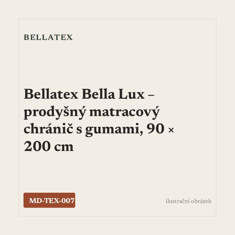 Bellatex Bella Lux – prodyšný matracový chránič s gumami, 90 × 200 cm