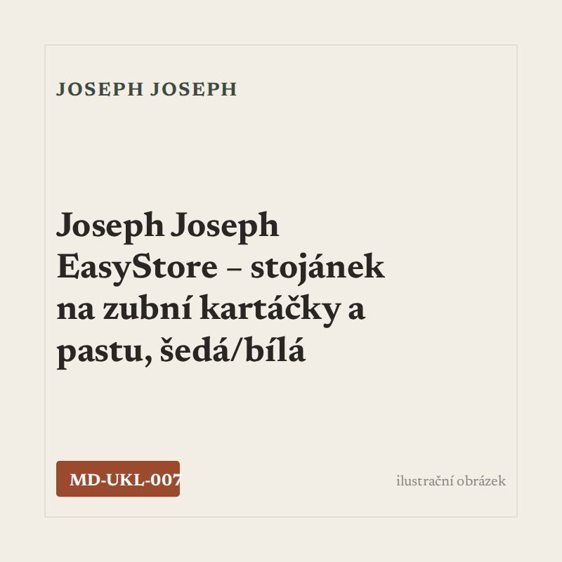 Joseph Joseph EasyStore – stojánek na zubní kartáčky a pastu, šedá/bílá