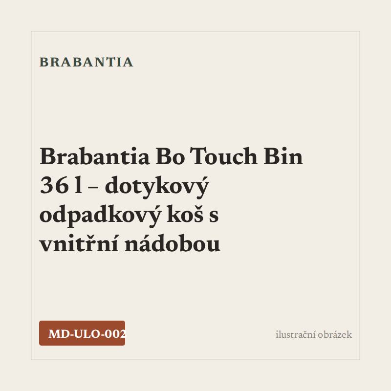 Brabantia Bo Touch Bin 36 l – dotykový odpadkový koš s vnitřní nádobou